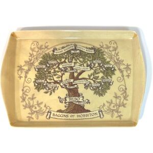 LitJoy Baggins of Hobbiton Family Tree Melamine Tray 8.5 x 6.0 x 0.5 inches